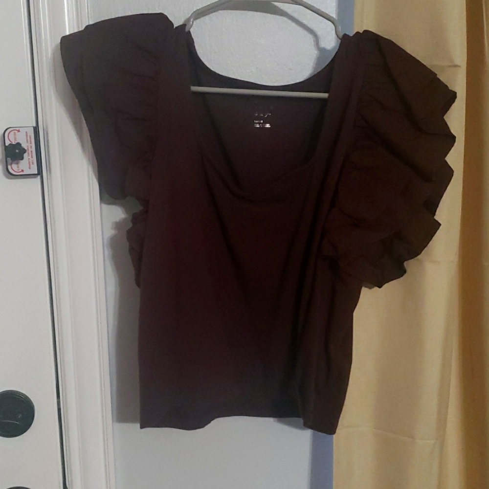 NWOT A New Day Ruffle Crop Top